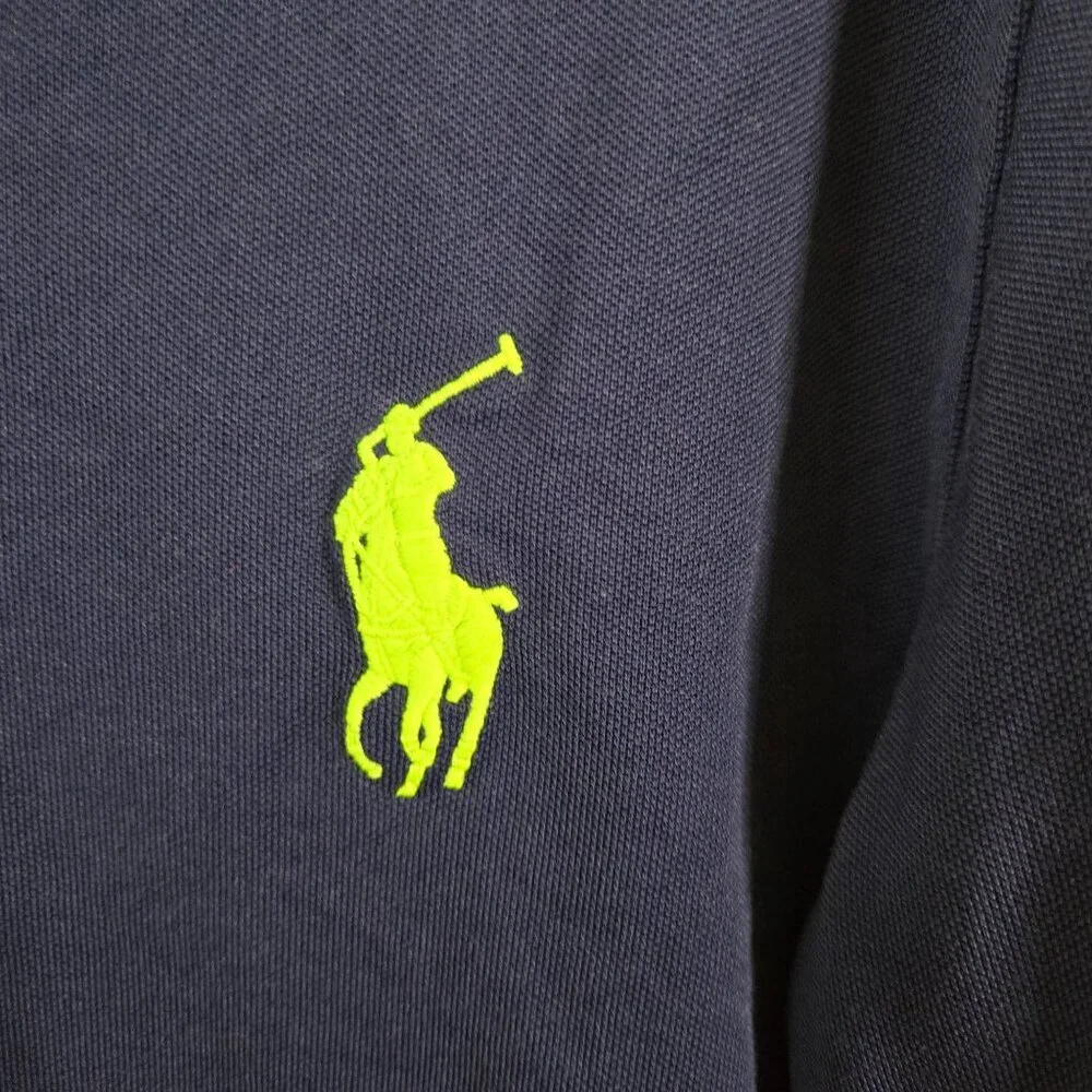 Polo Ralph Lauren Golf Long Sleeve Navy Large Polo Pony Golf Jersey Size M